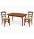 Set Tavolo da cucina 160 x 85 allungabile + 6 Sedie Legno massello