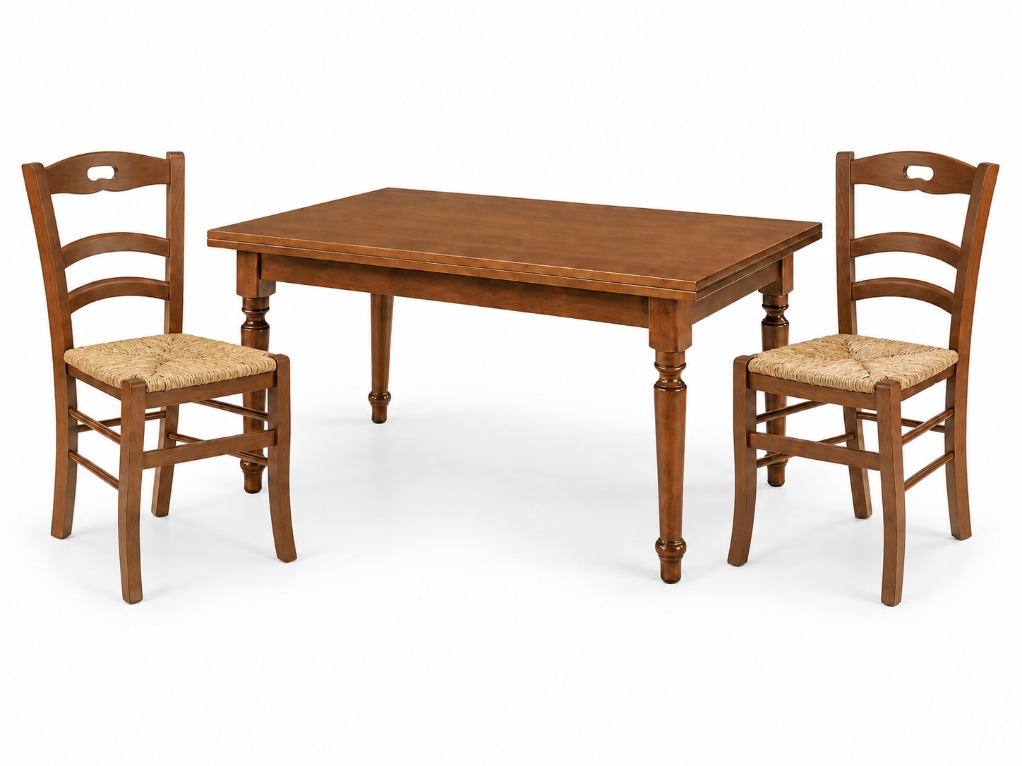 Set Tavolo da cucina 160 x 85 allungabile + 6 Sedie Legno massello
