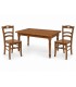 Set Tavolo rettangolare allungabile + Sedie Rochelle seduta massello Noce