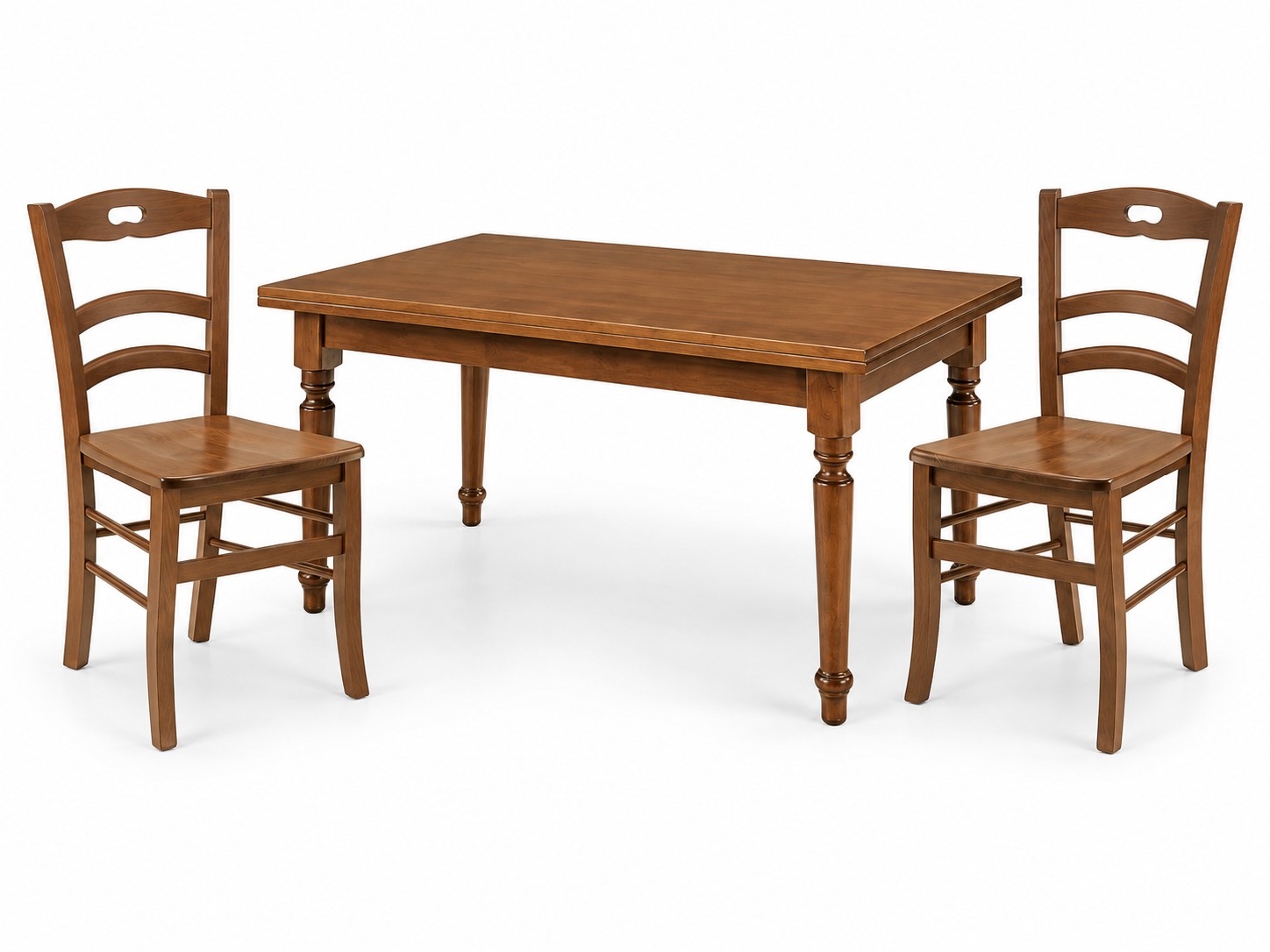 Set Tavolo da cucina 160 x 85 allungabile + 6 Sedie Legno massello