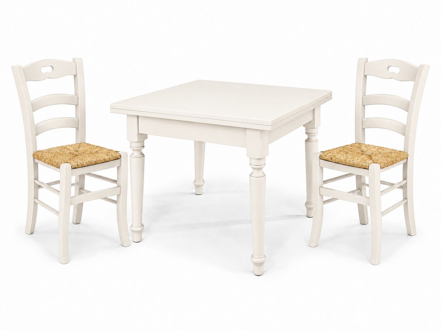 Set Tavolo da cucina 160 x 85 allungabile + 6 Sedie Legno massello