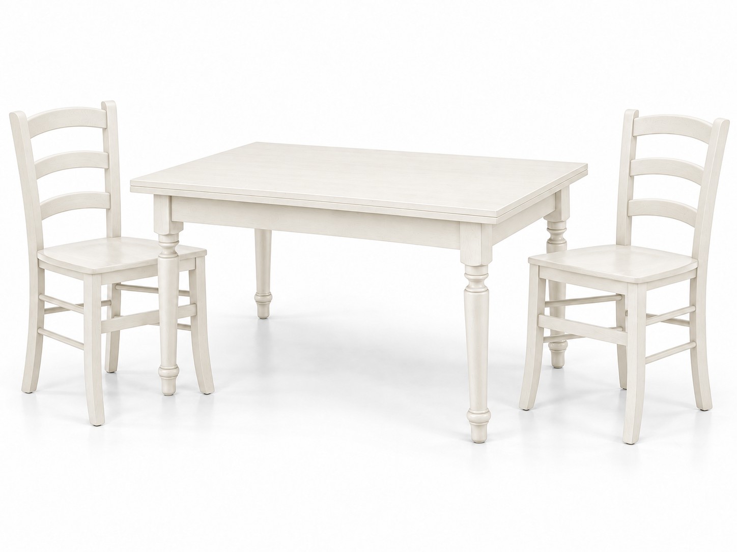 Set Tavolo da cucina 160 x 85 allungabile + 6 Sedie Legno massello