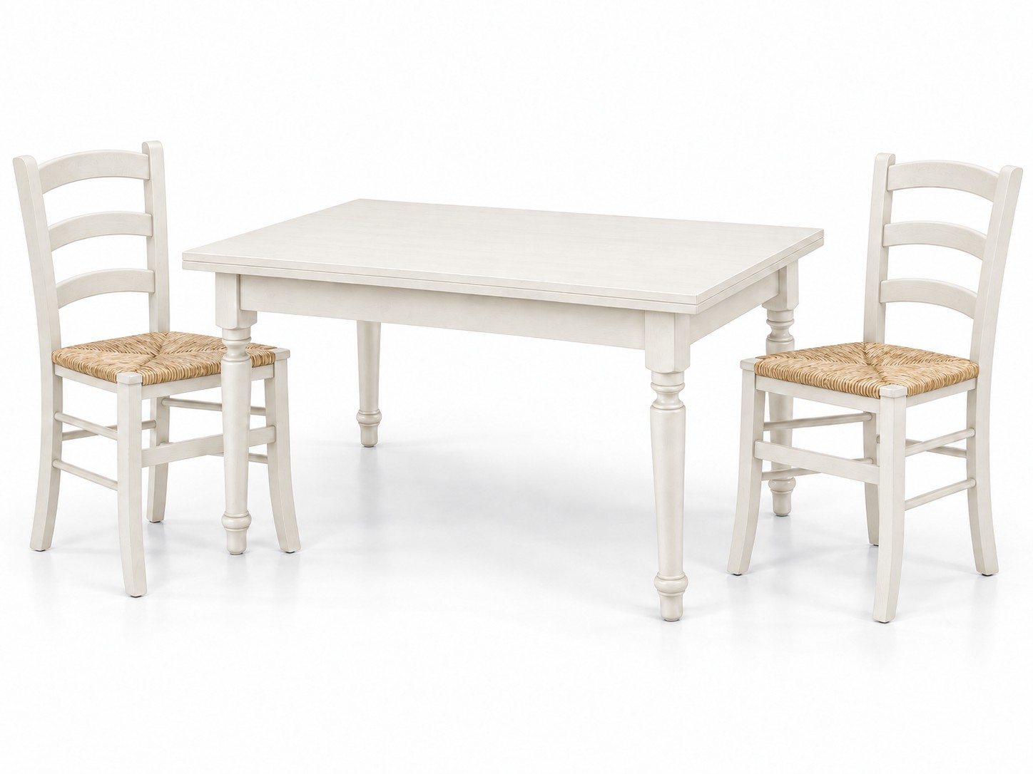 Set Tavolo da cucina 160 x 85 allungabile + 6 Sedie Legno massello