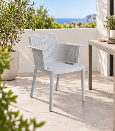 Poltrona da giardino impilabile Elide