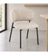 Sedia Prisca nero/sand – con rivestimento effetto mélange ambientato