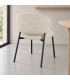 Sedia Prisca nero/sand – con rivestimento effetto mélange in una seconda ambientazione