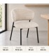 Sedia Prisca nero/sand – con rivestimento effetto mélange dimensioni e misure