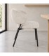 Sedia Prisca nero/sand – con rivestimento effetto mélange vista da un altra angolazione