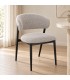 Sedia Cassandra nero/grigio – con rivestimento effetto bouclé ambientato