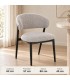 Sedia Cassandra nero/grigio – con rivestimento effetto bouclé dimensioni e misure