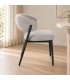 Sedia Cassandra nero/grigio – con rivestimento effetto bouclé vista da un altra angolazione