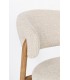 Dettaglio materiali e finiture di Sedia Cassandra naturale/lino – con rivestimento effetto bouclé