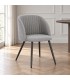 Sedia Queen grigio scuro/carbone – con gambe in acciaio