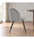Sedia Queen grigio scuro/carbone – con gambe in acciaio