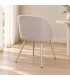 Sedia Queen tortora/warm grey – con gambe in acciaio