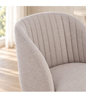 Sedia Queen tortora/warm grey – con gambe in acciaio
