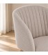 Sedia Queen tortora/naturale – con gambe in acciaio