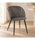 Sedia Queen velvet grigio cadetto – con rivestimento effetto velluto
