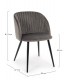 Sedia Queen velvet grigio cadetto – con rivestimento effetto velluto
