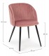 Sedia Queen velvet blush – con rivestimento effetto velluto