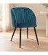 Sedia Queen velvet blu – con rivestimento effetto velluto