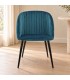 Sedia Queen velvet blu – con rivestimento effetto velluto