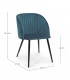 Sedia Queen velvet blu – con rivestimento effetto velluto