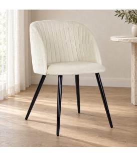 Sedia Queen velvet bianco – con rivestimento effetto velluto