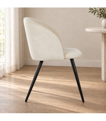 Sedia Queen velvet bianco – con rivestimento effetto velluto