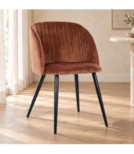 Sedia Queen velvet ruggine – con rivestimento effetto velluto