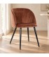 Sedia Queen velvet ruggine – con rivestimento effetto velluto