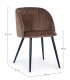 Sedia Queen velvet ruggine – con rivestimento effetto velluto