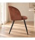 Sedia Queen velvet ruggine – con rivestimento effetto velluto