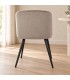 Sedia Queen velvet tortora – con rivestimento effetto velluto