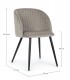 Sedia Queen velvet tortora – con rivestimento effetto velluto