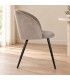 Sedia Queen velvet tortora – con rivestimento effetto velluto