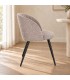 Sedia Queen visone – con rivestimento effetto bouclé vista da un altra angolazione