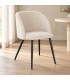 Sedia Queen avorio – con rivestimento effetto bouclé ambientato