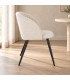 Sedia Queen avorio – con rivestimento effetto bouclé vista da un altra angolazione
