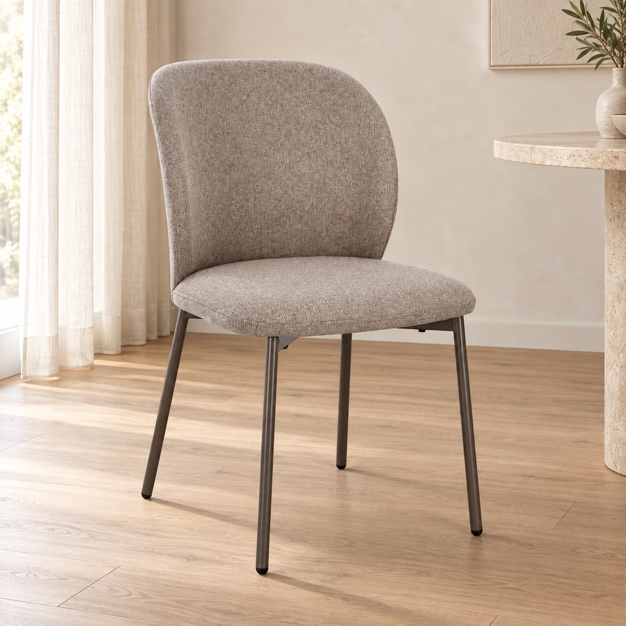 Sedia Erisa coffee – con rivestimento in poliestere