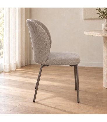 Sedia Erisa coffee – con rivestimento in poliestere