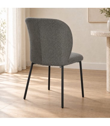 Sedia Erisa grigio scuro – con rivestimento in poliestere