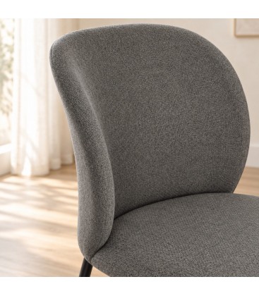 Sedia Erisa grigio scuro – con rivestimento in poliestere