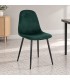 Sedia New Irelia nero/velluto verde scuro – con rivestimento in poliestere ambientato