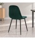 Sedia New Irelia nero/velluto verde scuro – con rivestimento in poliestere in una seconda ambientazione