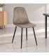 Sedia New Irelia nero/velluto tortora – con rivestimento in poliestere ambientato