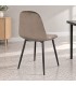 Sedia New Irelia nero/velluto tortora – con rivestimento in poliestere in una seconda ambientazione