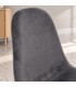 Dettaglio materiali e finiture di Sedia New Irelia nero/velluto grigio scuro – con rivestimento in poliestere
