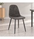Sedia New Irelia nero/microfibra grigio scuro – con rivestimento in poliestere ambientato