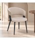 Sedia con braccioli Romy naturale – con rivestimento in poliestere ambientato